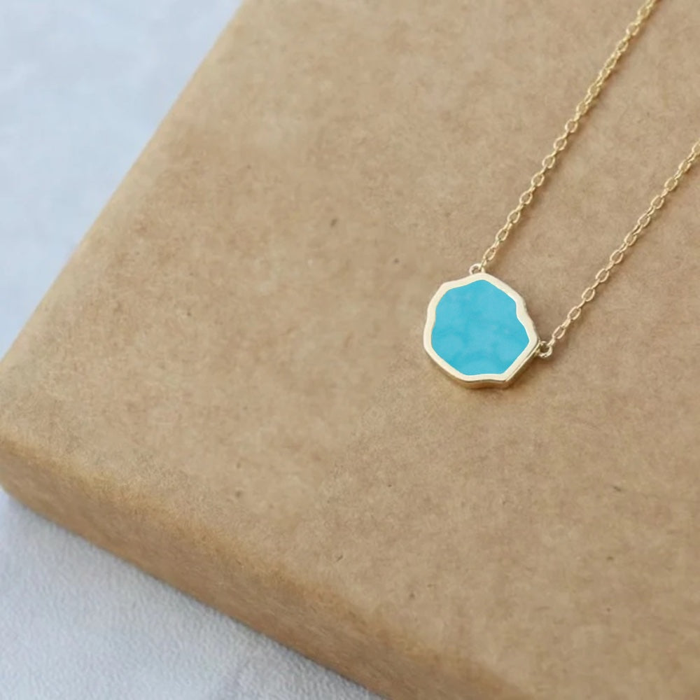 PROTECTION - Turquoise Single Stone Necklace (Gold Vermeil)