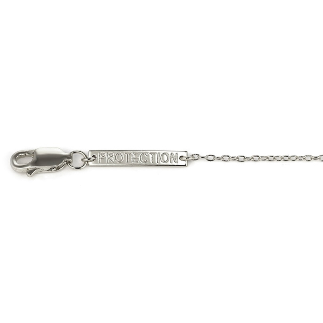 PROTECTION - Turquoise MINI Single Stone Necklace (Silver)