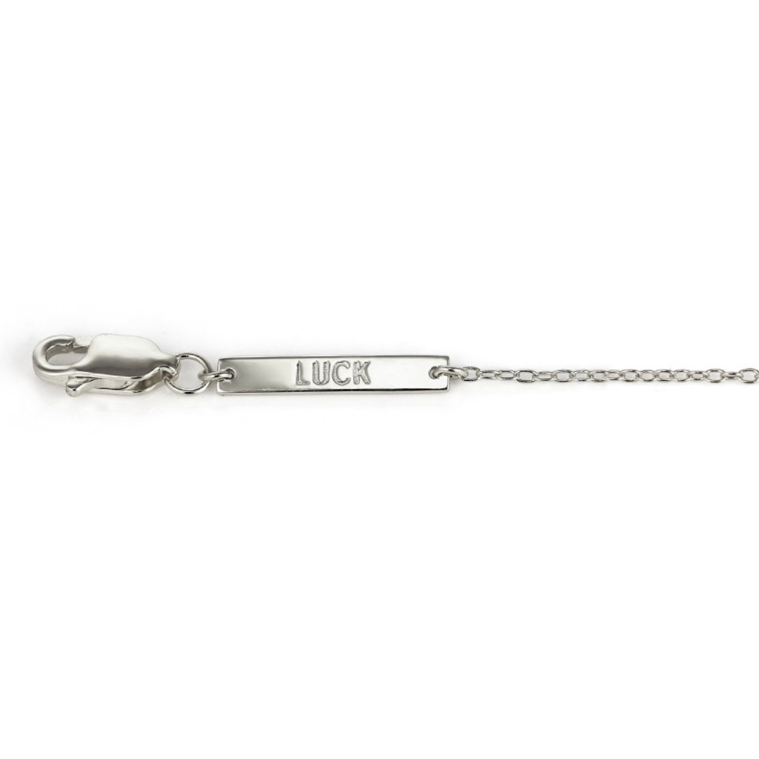 LUCK - Malachite Single Stone Necklace (Silver)