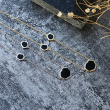 Load image into Gallery viewer, CONFIDENCE - Black Onyx Triple Stone Necklace
