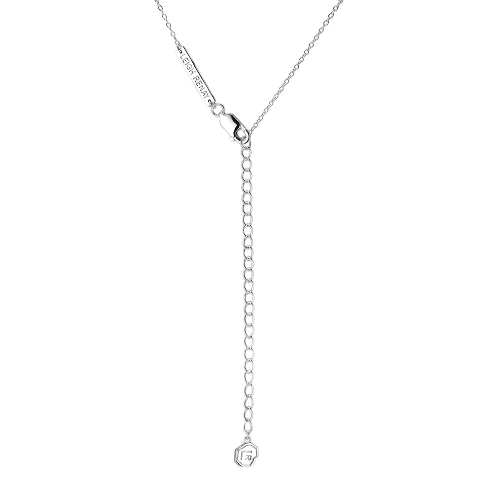 PEACE - Mother of Pearl Single Stone Necklace (Silver)
