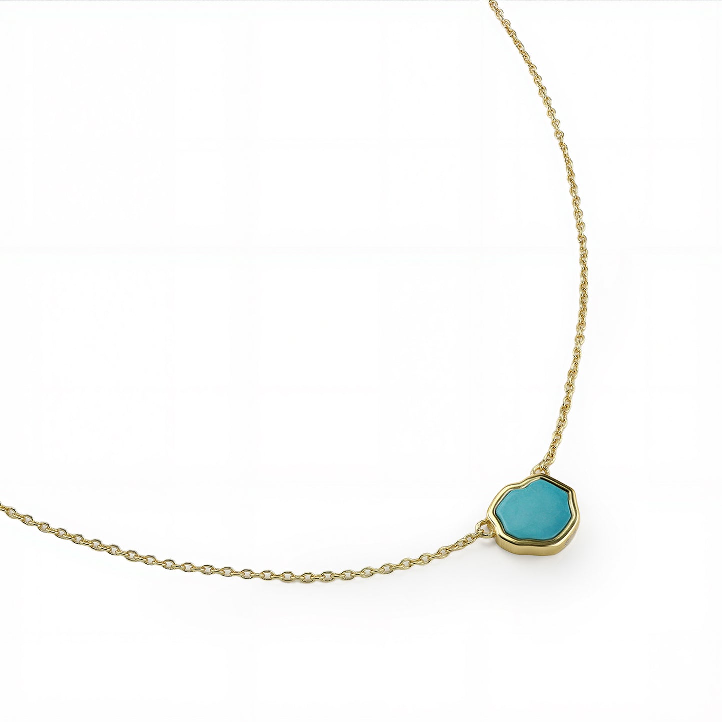 PROTECTION - Turquoise MINI Single Stone Necklace (Gold Vermeil)