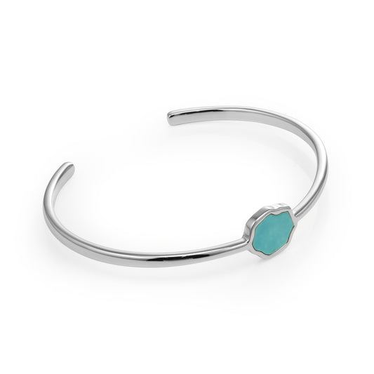 PROTECTION - Turquoise Single Stone Cuff (Silver)