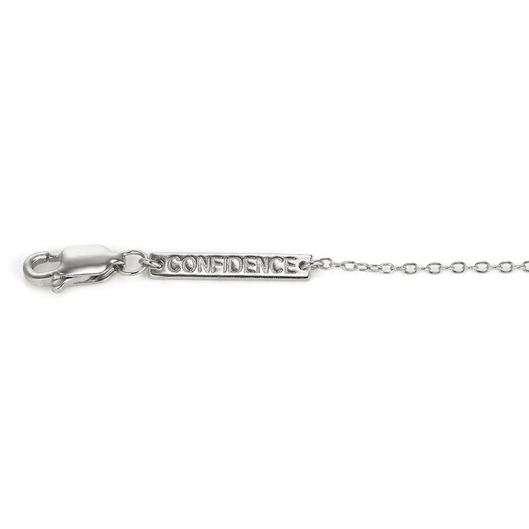 CONFIDENCE - Black Onyx Single Stone Necklace (Silver)