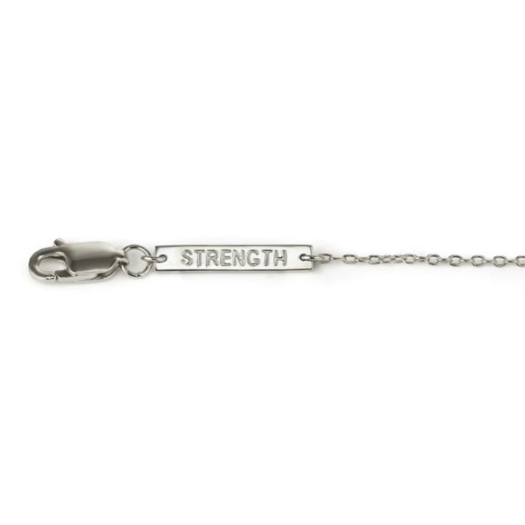 STRENGTH - Lapis Lazuli Single Stone Necklace (Silver)