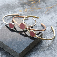 Load image into Gallery viewer, LOVE - Rhodonite Single Stone Cuff
