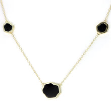 Load image into Gallery viewer, CONFIDENCE - Black Onyx Triple Stone Necklace
