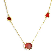 Load image into Gallery viewer, MOTIVATION - Carnelian Triple Stone Necklace
