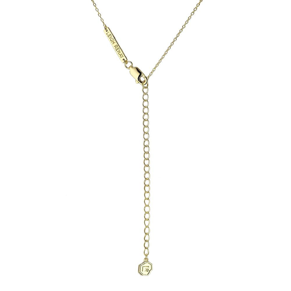 PEACE - Mother of Pearl Single Stone Necklace (Gold Vermeil)