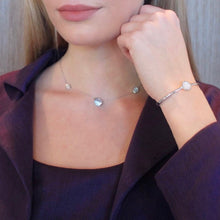 Load image into Gallery viewer, PEACE - Mother of Pearl Single Stone Cuff
