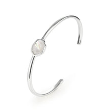 Load image into Gallery viewer, PEACE - Mother of Pearl Single Stone Cuff
