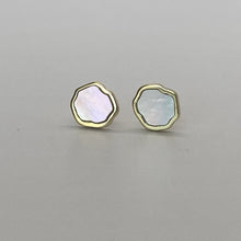 Load image into Gallery viewer, PEACE - Mother of Pearl Single Stone Earrings

