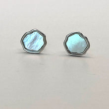 Load image into Gallery viewer, PEACE - Mother of Pearl Single Stone Earrings
