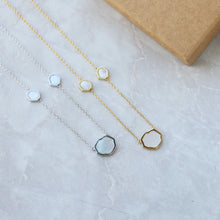 Load image into Gallery viewer, PEACE - Mother of Pearl Triple Stone Necklace
