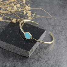 Load image into Gallery viewer, PROTECTION - Turquoise Single Stone Cuff
