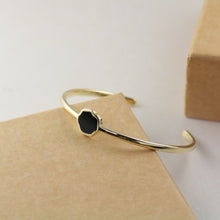 Load image into Gallery viewer, CONFIDENCE - Black Onyx Single Stone Cuff
